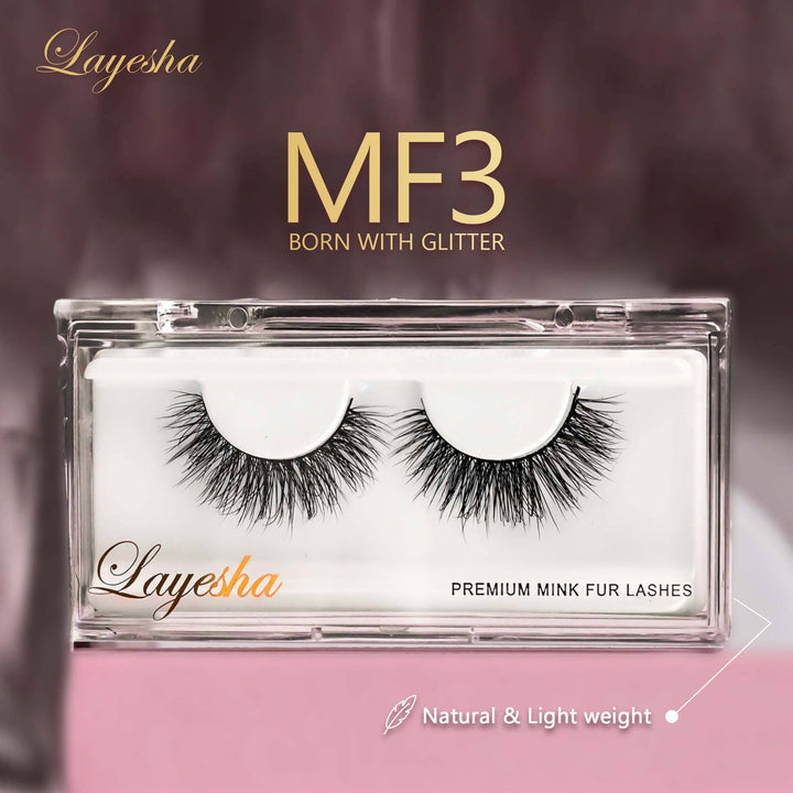 MF 3 BORN WITH GLITTER 3D Mink Fur Lashes