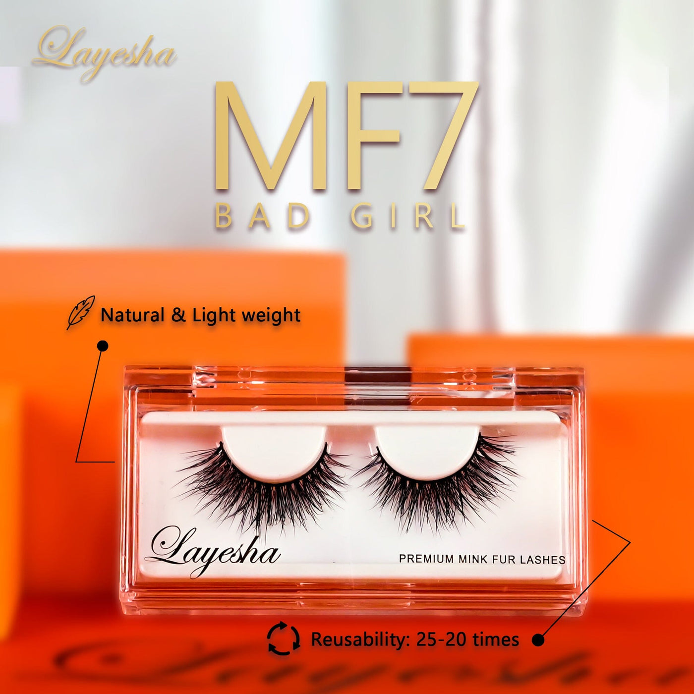 MF 7 BAD GIRL 3D Mink Fur Lashes